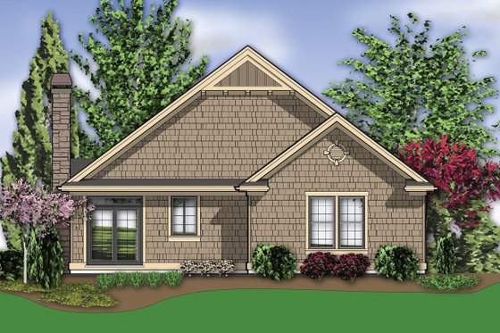 Rear View - 1275 square foot Craftsman home