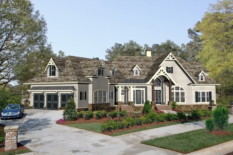 House Plan Design - Craftsman Exterior - Front Elevation Plan #54-528