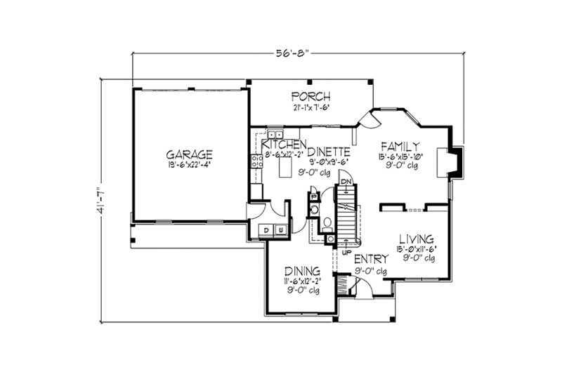 Colonial Style House Plan - 3 Beds 2.5 Baths 1956 Sq/Ft Plan #320-472 ...