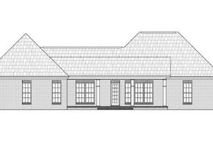 Exterior - Rear Elevation for Traditional House Plan #21-291 - 3 bed, 2.5 bath