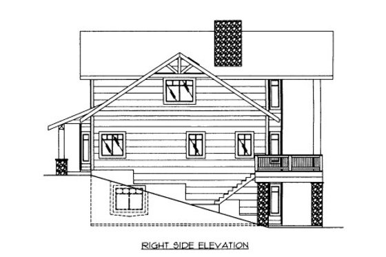 Exterior - Other Elevation 1 for Bungalow House Plan #117-638 - 3 bed, 4.5 bath