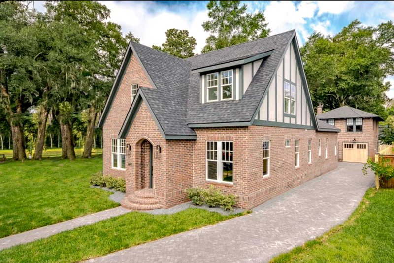 Architectural House Design - Exterior - Front Elevation 5 for Tudor House Plan #461-83 - 4 bed, 3 bath