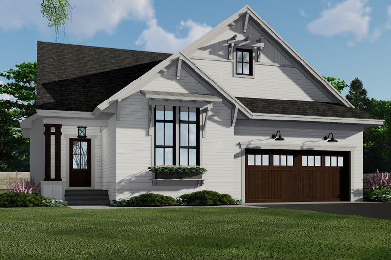 House Blueprint - Farmhouse Exterior - Front Elevation Plan #51-1203