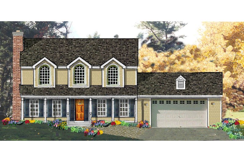 Home Plan - Country Exterior - Front Elevation Plan #3-325
