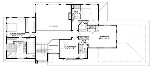 Architectural House Design - Contemporary Floor Plan - Upper Floor Plan #928-315