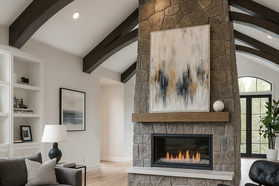 Interior - Family Room for European House Plan #928-20 - 3 bed, 3 bath