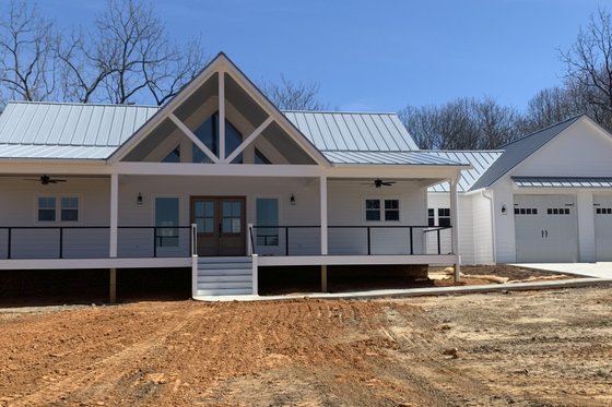 Exterior - Front Elevation 3 for Country House Plan #932-63 - 2 bed, 2 bath