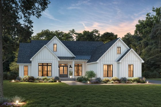 Exterior - Front Elevation for Farmhouse House Plan #430-413 - 4 bed, 3.5 bath