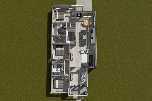 House Blueprint - Modern Floor Plan - Main Floor Plan #513-2349