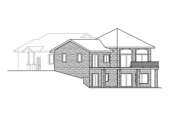 Exterior - Other Elevation 1 for European House Plan #124-1266 - 4 bed, 4.5 bath