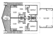 Modern Style House Plan - 4 Beds 2 Baths 1680 Sq/Ft Plan #303-274 