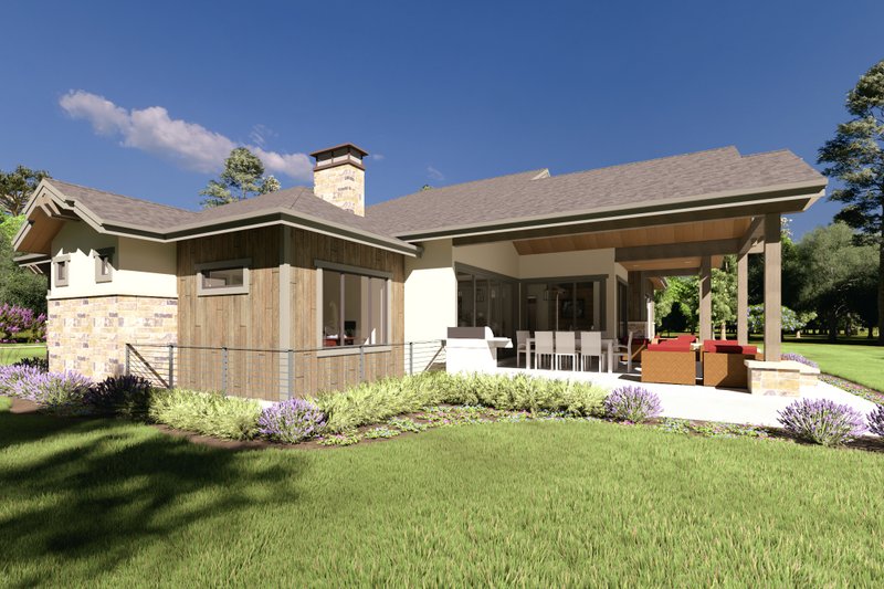 House Blueprint - Exterior - Rear Elevation for Farmhouse House Plan #1069-40 - 3 bed, 2.5 bath