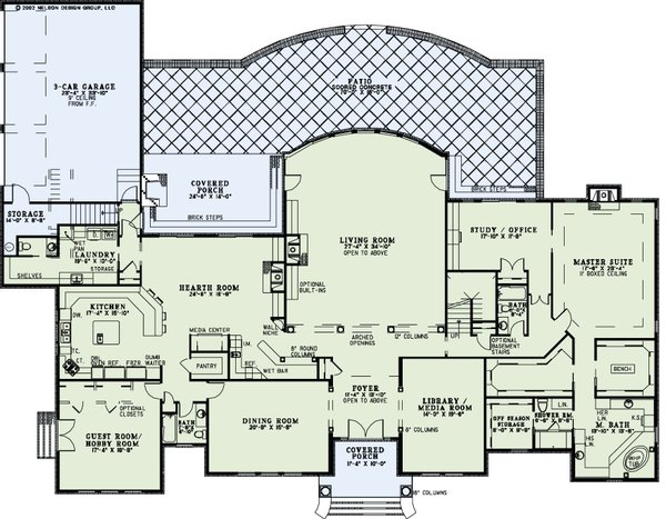 Home Plan - European Floor Plan - Main Floor Plan #17-1177