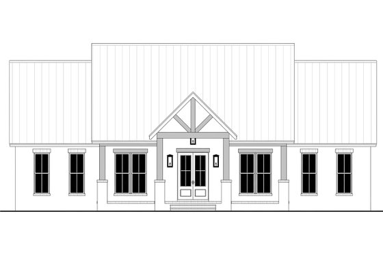 Exterior - Rear Elevation 2 for Farmhouse House Plan #430-322 - 3 bed, 2.5 bath