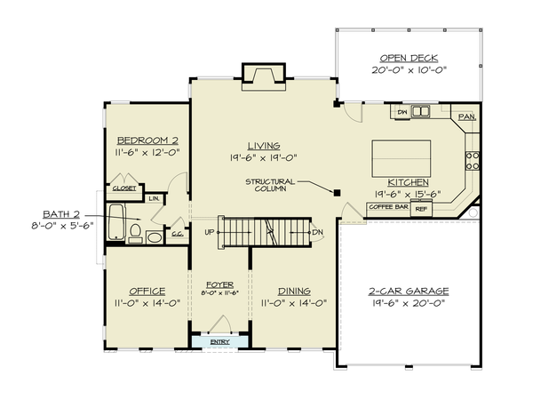 Traditional Floor Plan - Main Floor Plan #119-453