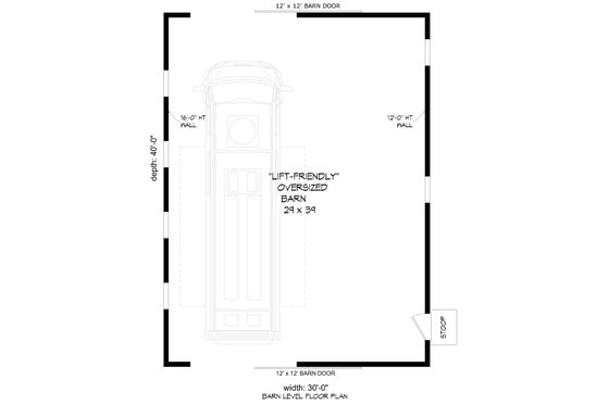 Floor Plan - Main Floor for Modern House Plan #932-416, 0 bath