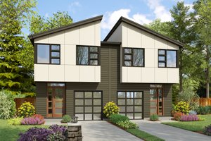 Contemporary Exterior - Front Elevation Plan #48-1112