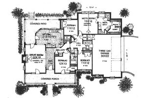 Floor Plan - Main Floor for Country House Plan #310-611 - 4 bed, 2.5 bath