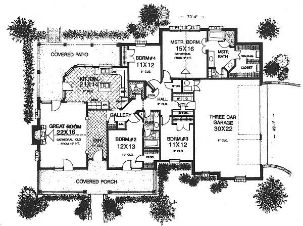 Country Floor Plan - Main Floor Plan #310-611