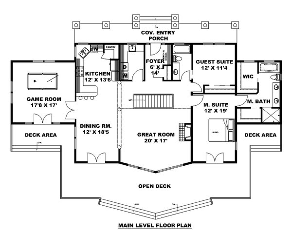 Farmhouse Floor Plan - Main Floor Plan #117-980