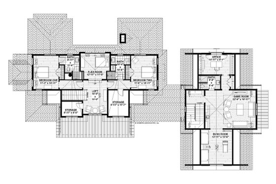 Floor Plan - Upper Floor for Farmhouse House Plan #928-373 - 3 bed, 3.5 bath