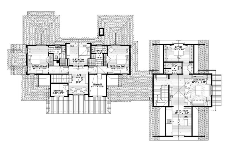 House Blueprint - Floor Plan - Upper Floor for Farmhouse House Plan #928-373 - 3 bed, 3.5 bath