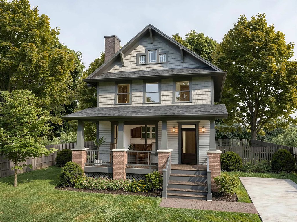 Exterior - Front Elevation 2 for Craftsman House Plan #79-348 - 3 bed, 2.5 bath