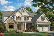 Craftsman Style House Plan - 4 Beds 3 Baths 2755 Sq/Ft Plan #17-1167 Exterior 