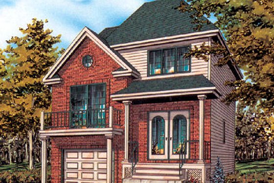Exterior - Front Elevation for European House Plan #138-212 - 2 bed, 1.5 bath