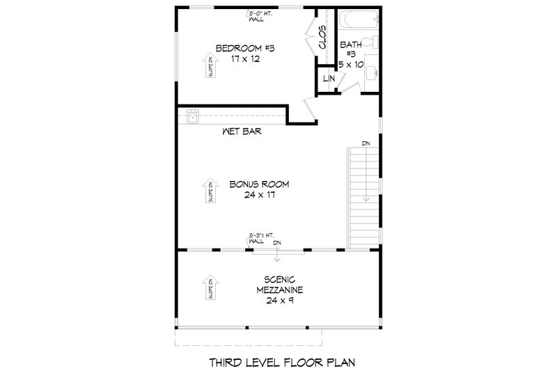 Home Plan - Floor Plan - Upper Floor 1 for Modern House Plan #932-765 - 3 bed, 3.5 bath