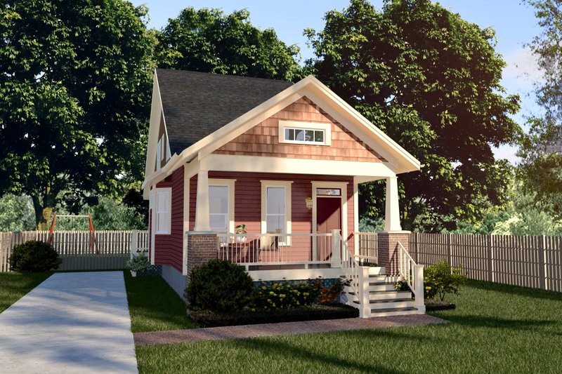 Bungalow Style House Plan - 3 Beds 2.5 Baths 1358 Sq/Ft Plan #79-318 Exterior