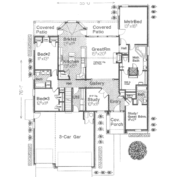 Traditional Floor Plan - Main Floor Plan #310-364
