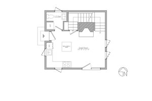 Floor Plan - Main Floor for Modern House Plan #914-3 - 1 bed, 1.5 bath