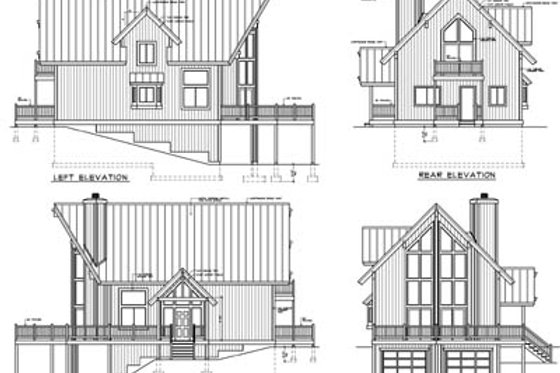 Exterior - Rear Elevation for Modern House Plan #100-452 - 2 bed, 2 bath