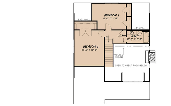 Architectural House Design - Cottage Floor Plan - Upper Floor Plan #923-118