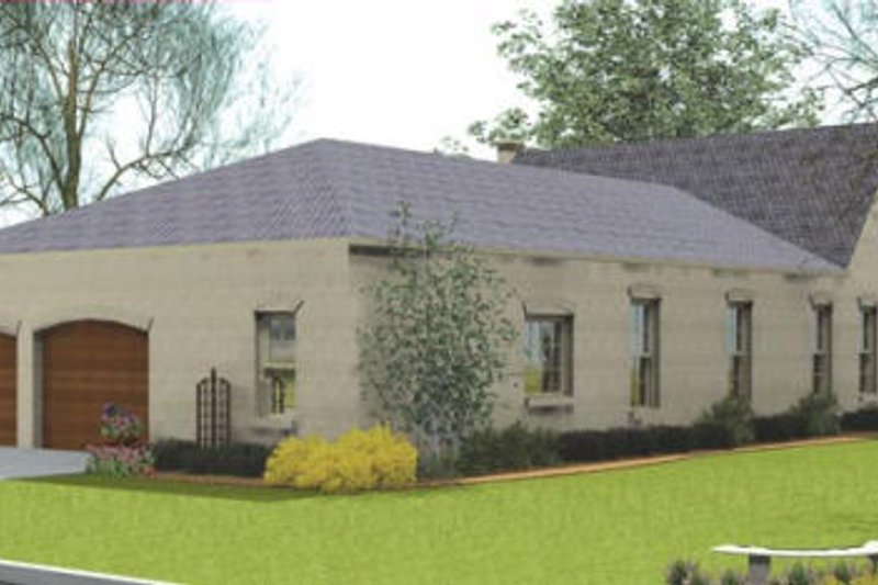 Dream House Plan - Exterior - Rear Elevation for European House Plan #406-9615 - 3 bed, 2 bath