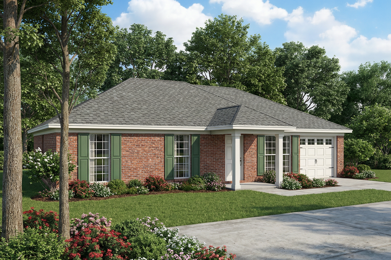 Architectural House Design - Southern Exterior - Front Elevation Plan #17-2082