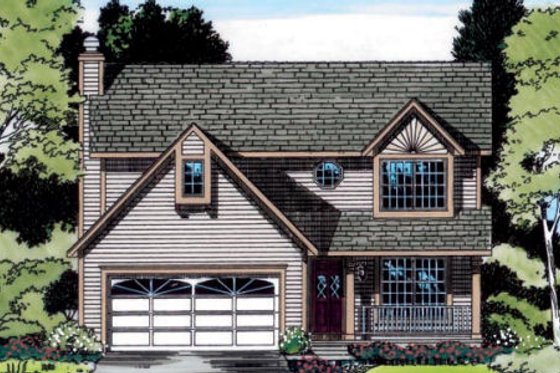 Exterior - Front Elevation for Traditional House Plan #312-805 - 4 bed, 2.5 bath