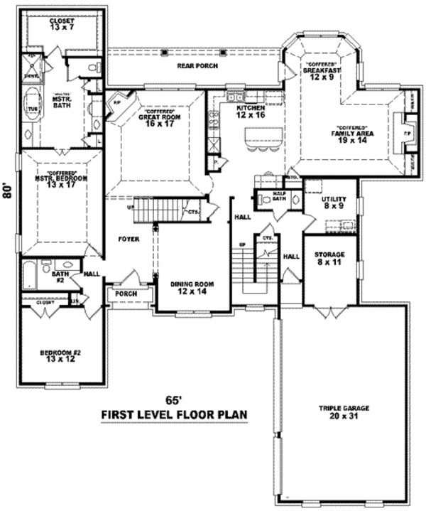 European Floor Plan - Main Floor Plan #81-1244