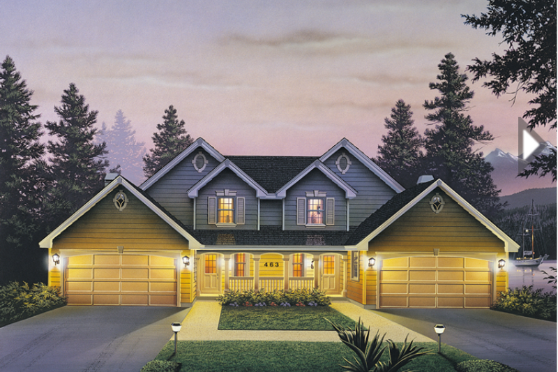 Home Plan - Country Exterior - Front Elevation Plan #57-633