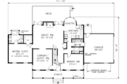 Southern Style House Plan - 4 Beds 2.5 Baths 2219 Sq/Ft Plan #3-181 