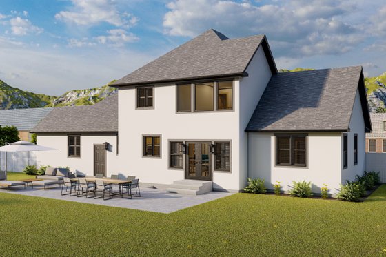 Exterior - Rear Elevation 1 for Traditional House Plan #1060-148 - 3 bed, 2.5 bath