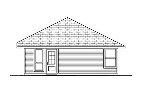 Exterior - Rear Elevation for Cottage House Plan #84-448 - 3 bed, 2 bath