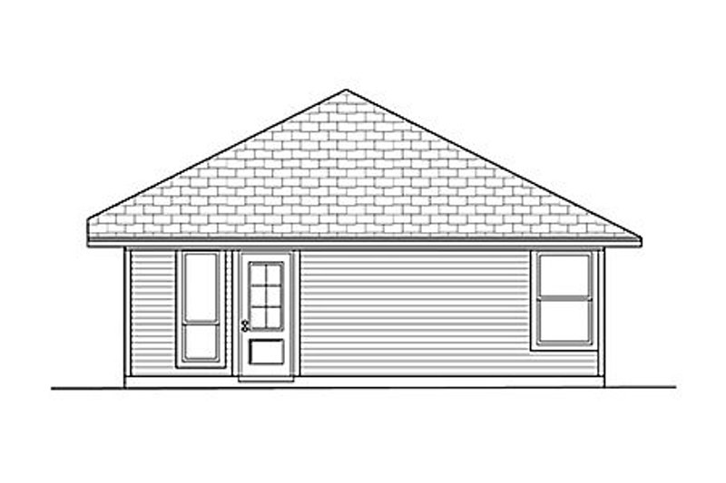 House Plan Design - Exterior - Rear Elevation for Cottage House Plan #84-448 - 3 bed, 2 bath