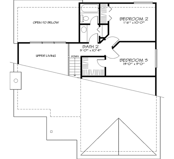 Traditional Floor Plan - Upper Floor Plan #320-131
