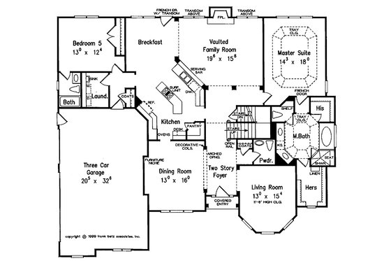Floor Plan - Main Floor for European House Plan #927-27 - 5 bed, 4.5 bath