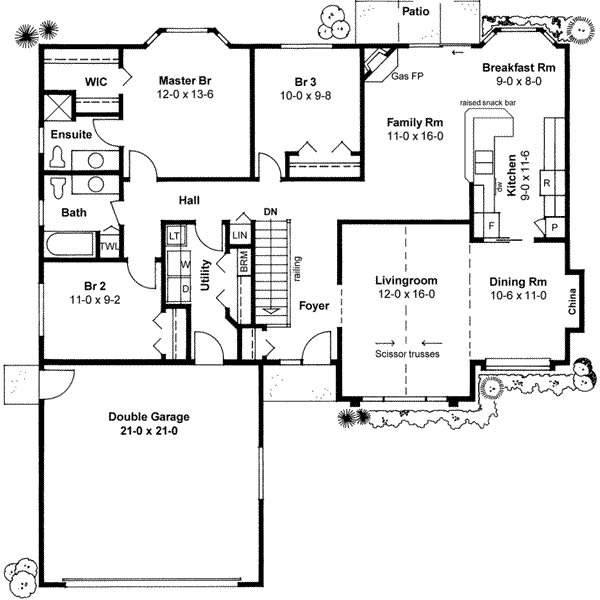 Architectural House Design - Floor Plan - Main Floor Plan #126-123