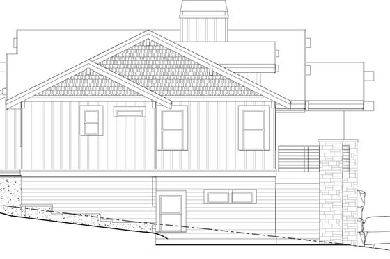 Exterior - Other Elevation 3 for Craftsman House Plan #895-49 - 3 bed, 2.5 bath