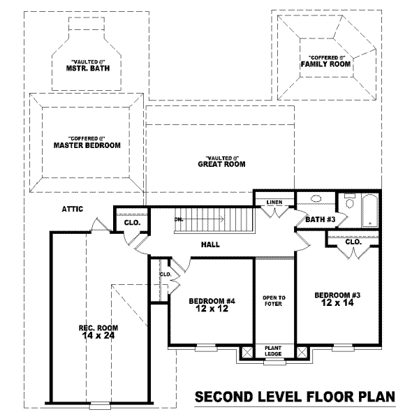 European Floor Plan - Upper Floor Plan #81-972