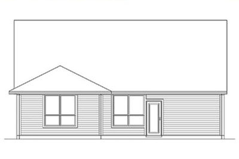 Home Plan - Exterior - Rear Elevation for Craftsman House Plan #84-264 - 3 bed, 2 bath